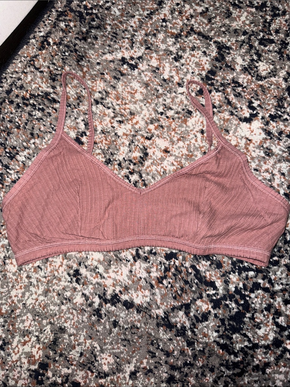 Ribbed Mauve Bralette - Women Intimates